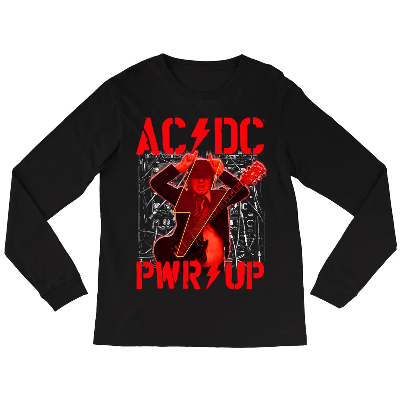 AC/DC Long Sleeve Shirt | PWR Up Album Art With Angus Young ACDC Shirt
