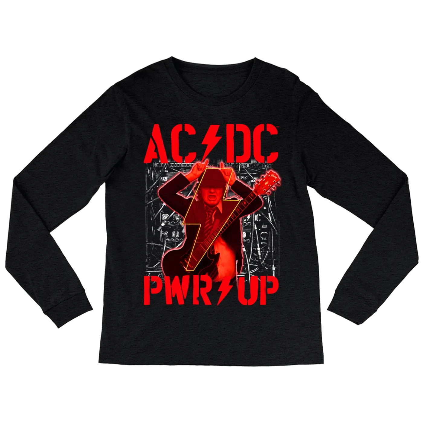 AC/DC Long Sleeve Shirt | PWR Up Album Art With Angus Young ACDC Shirt