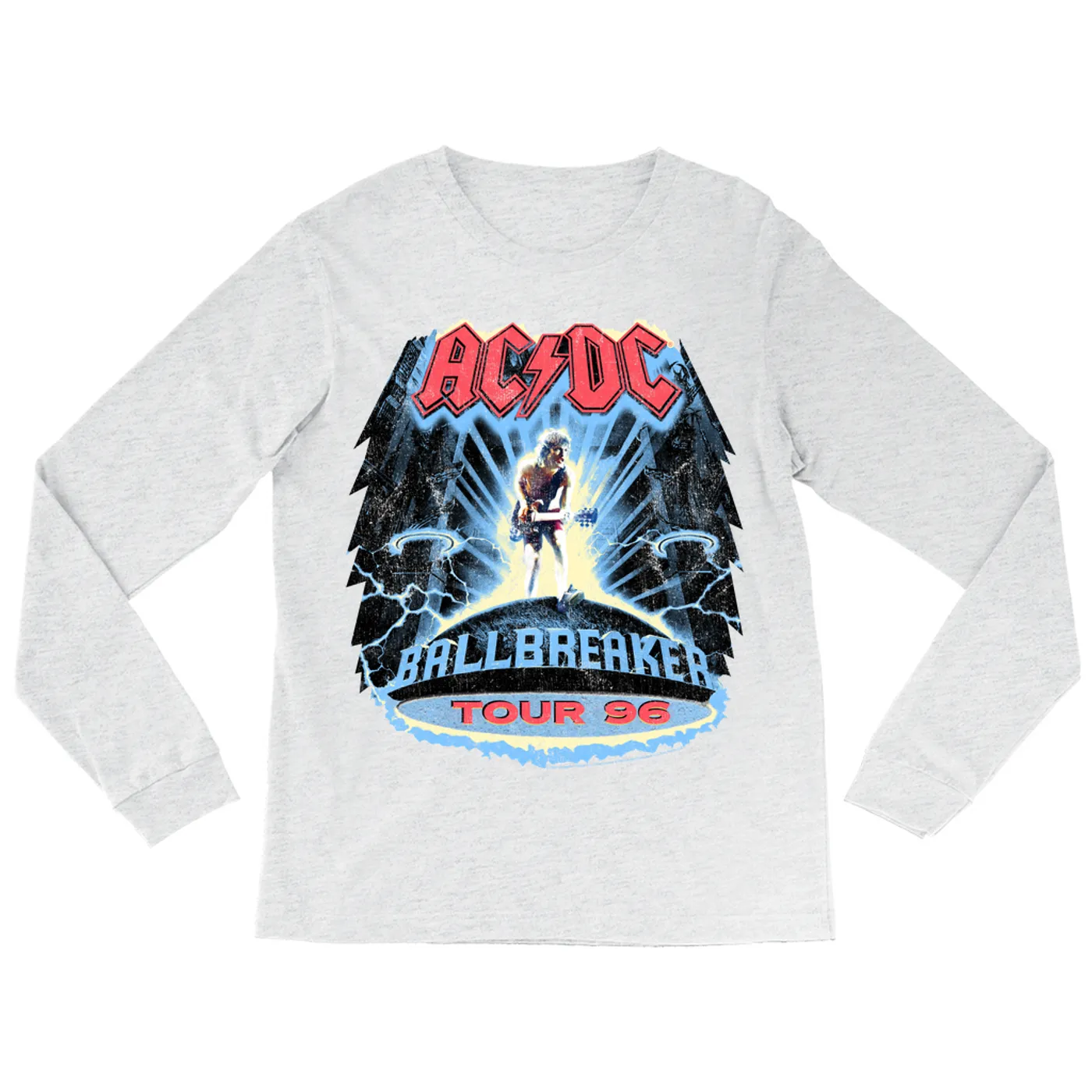 AC/DC Long Sleeve Shirt | Ballbreaker Tour '96 Distressed ACDC Shirt