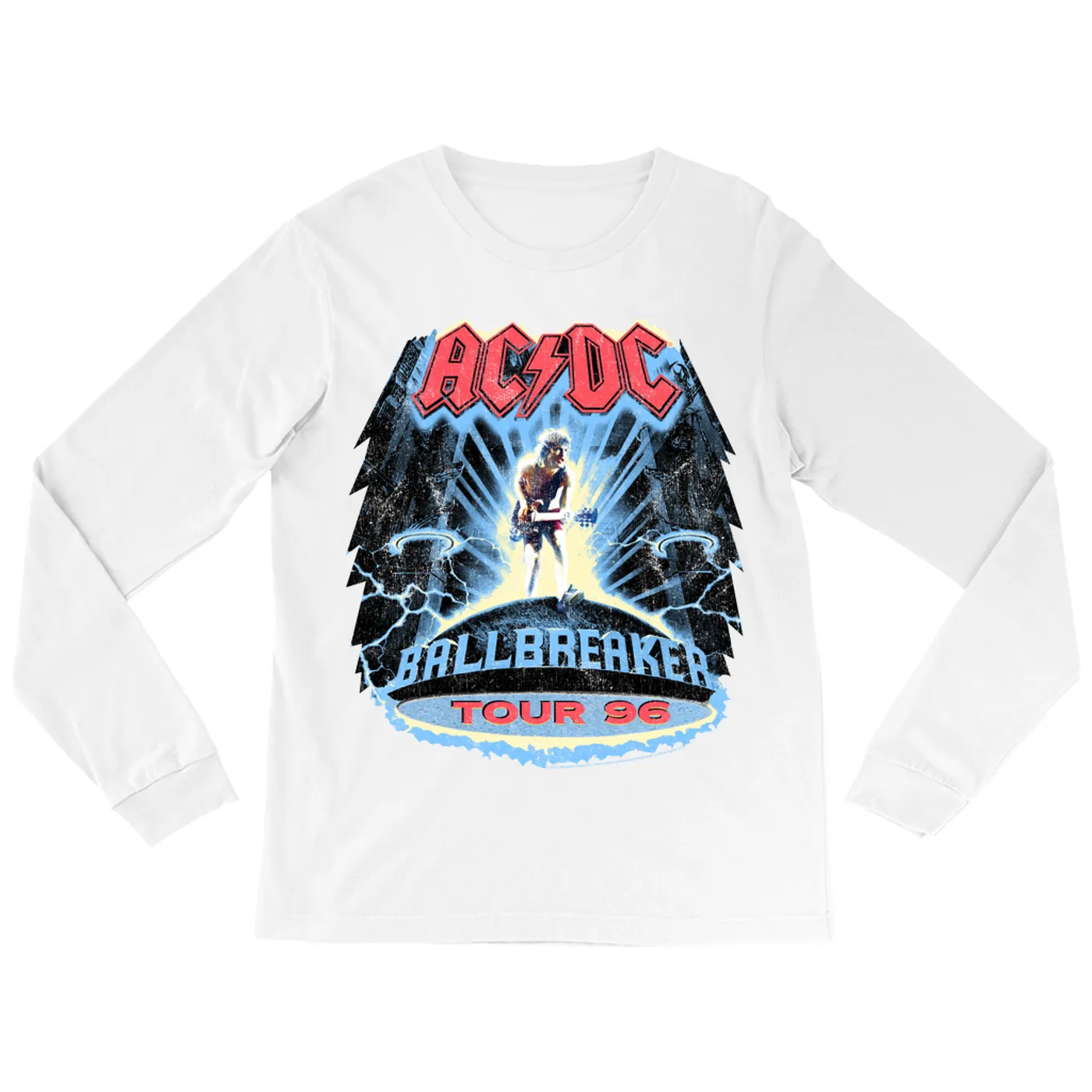 AC/DC Long Sleeve Shirt | Ballbreaker Tour '96 Distressed ACDC Shirt