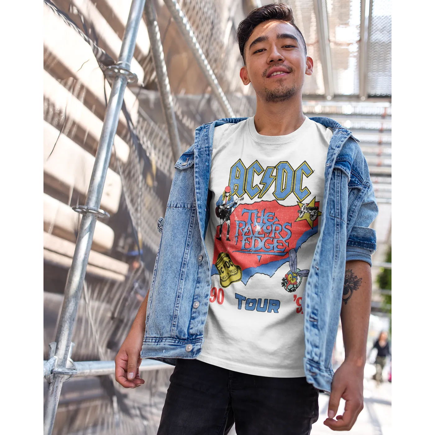 AC/DC 1990 THE RAZORS EDGE ツアー Tシャツ バンドT