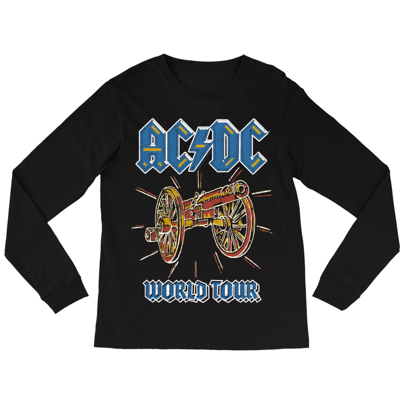 AC/DC Long Sleeve Shirt | World Tour For Those About To Rock Cannon Image ACDC Shirt