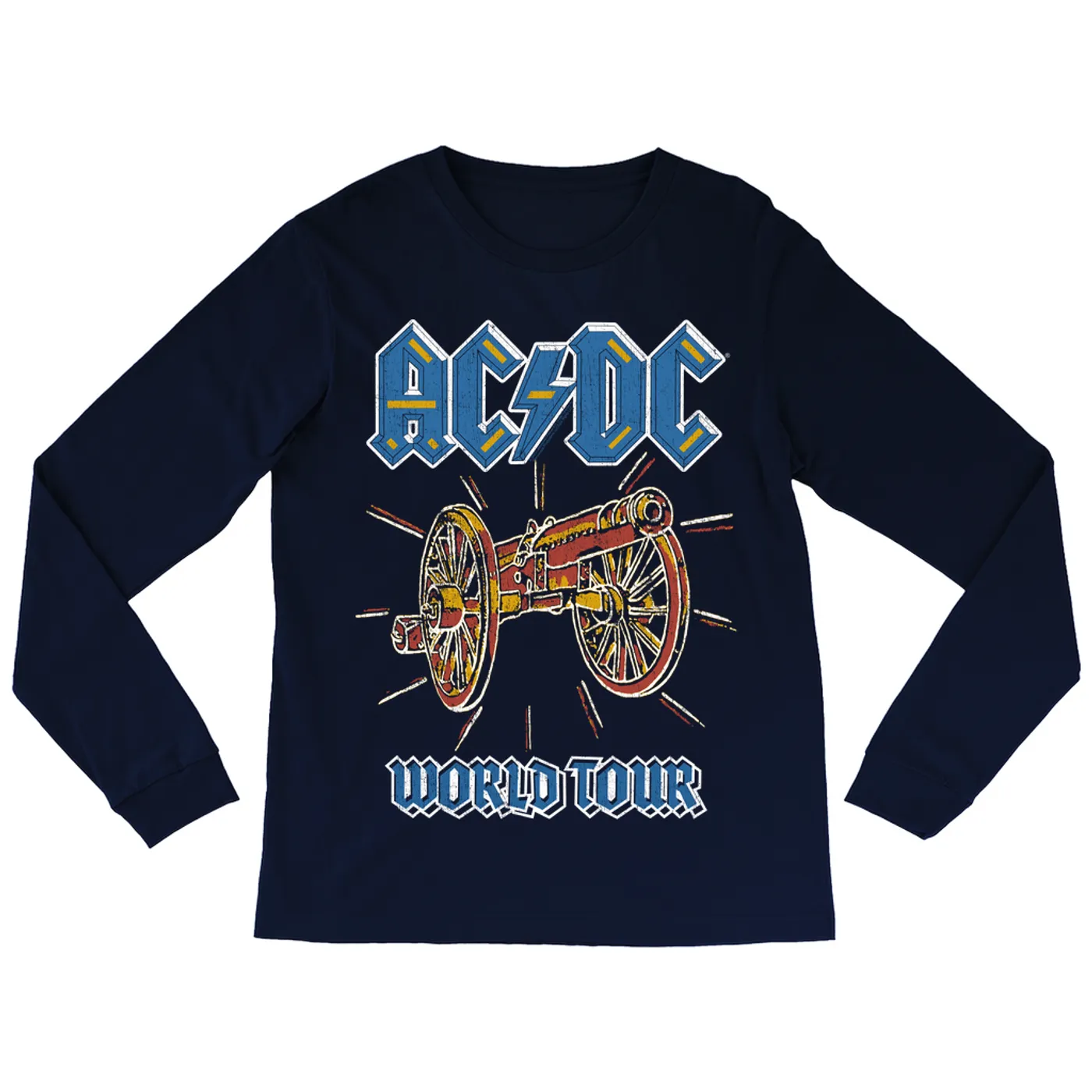 AC/DC Long Sleeve Shirt | World Tour For Those About To Rock Cannon Image ACDC Shirt