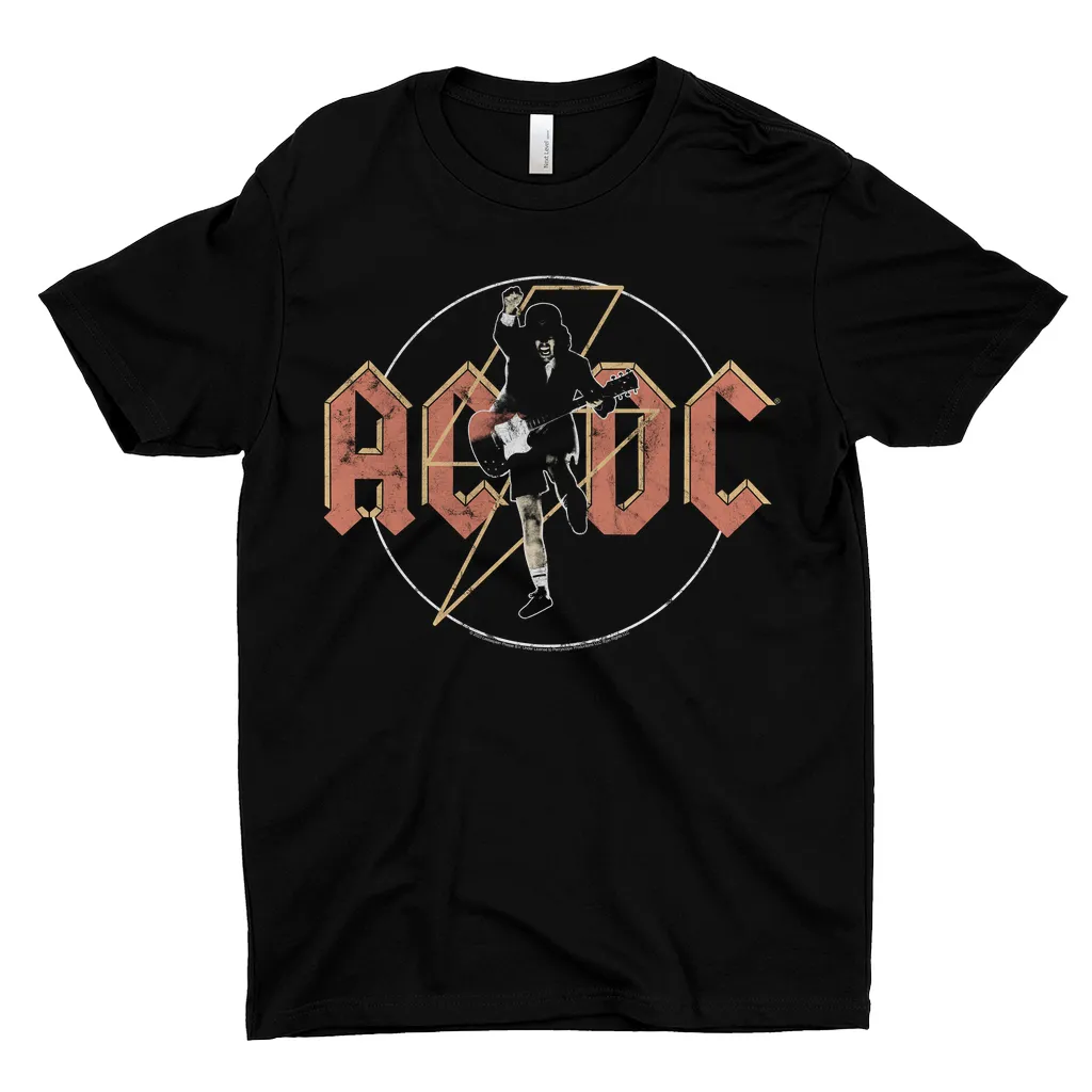 T-Shirt | Angus Young And Logo Distressed Shirt