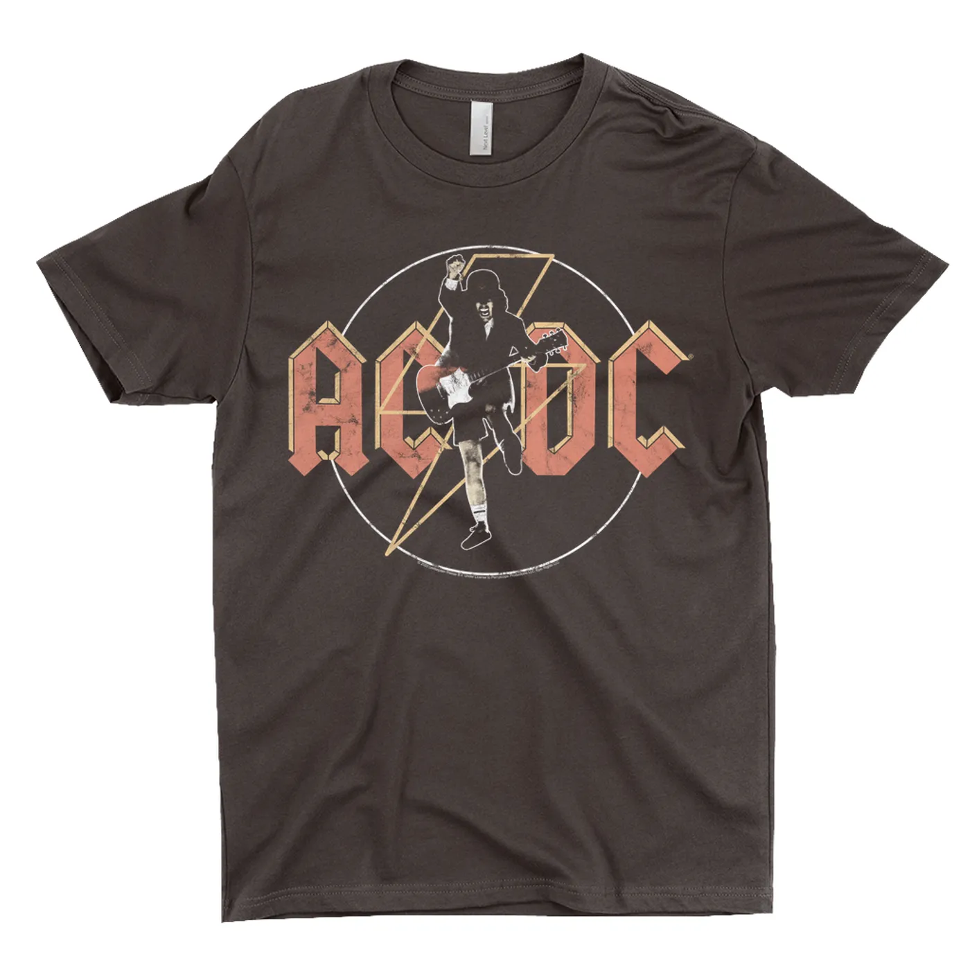 AC/DC T-Shirt | Angus Young And Logo Distressed ACDC Shirt