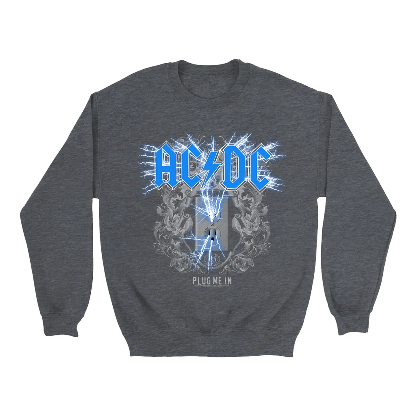 AC/DC Sweatshirt | Plug Me In Blue (Merchbar Exclusive) ACDC Sweatshirt