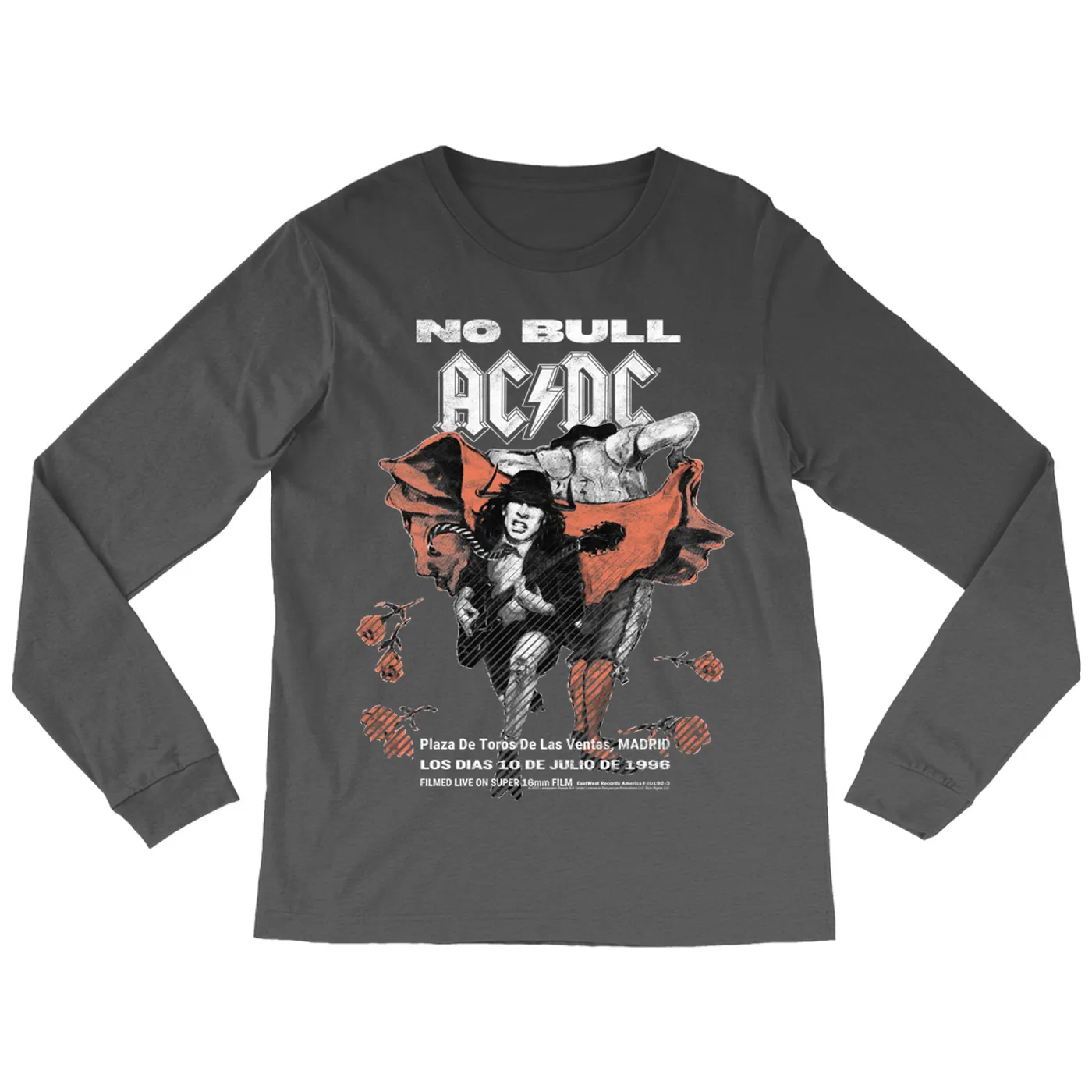 AC/DC Long Sleeve Shirt | No Bull Concert Poster Image ACDC Shirt