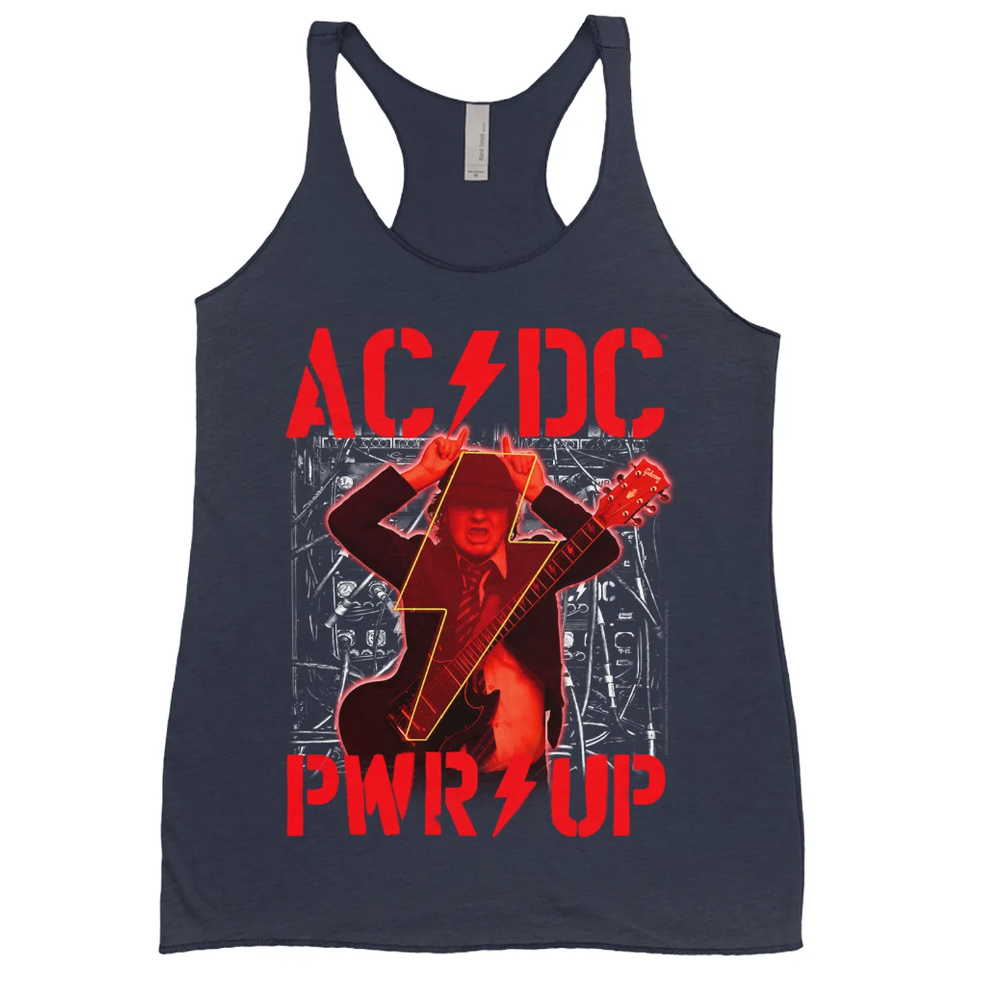 AC/DC Ladies' Tank Top | PWR Up Album Art With Angus Young ACDC Shirt