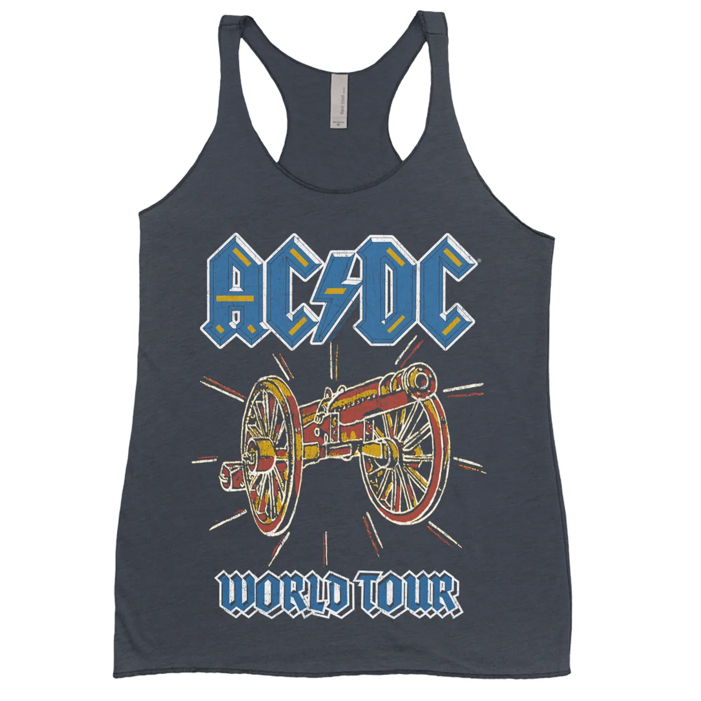 AC/DC Ladies' Tank Top | World Tour For Those About To Rock Cannon Image ACDC Shirt