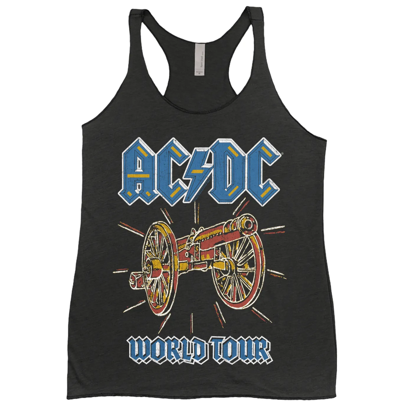 AC/DC Ladies' Tank Top | World Tour For Those About To Rock Cannon Image ACDC Shirt