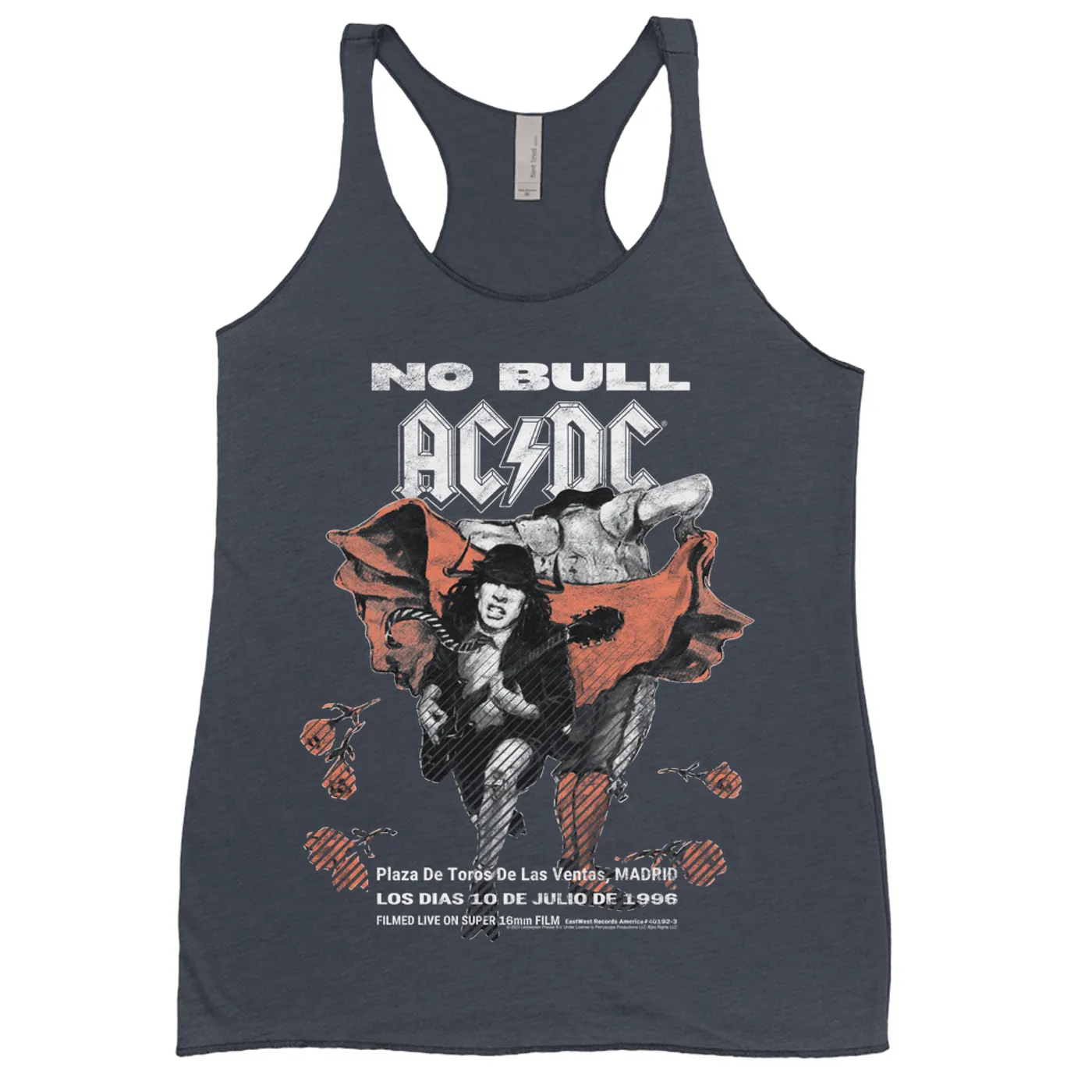 AC/DC Ladies' Tank Top | No Bull Concert Poster Image ACDC Shirt