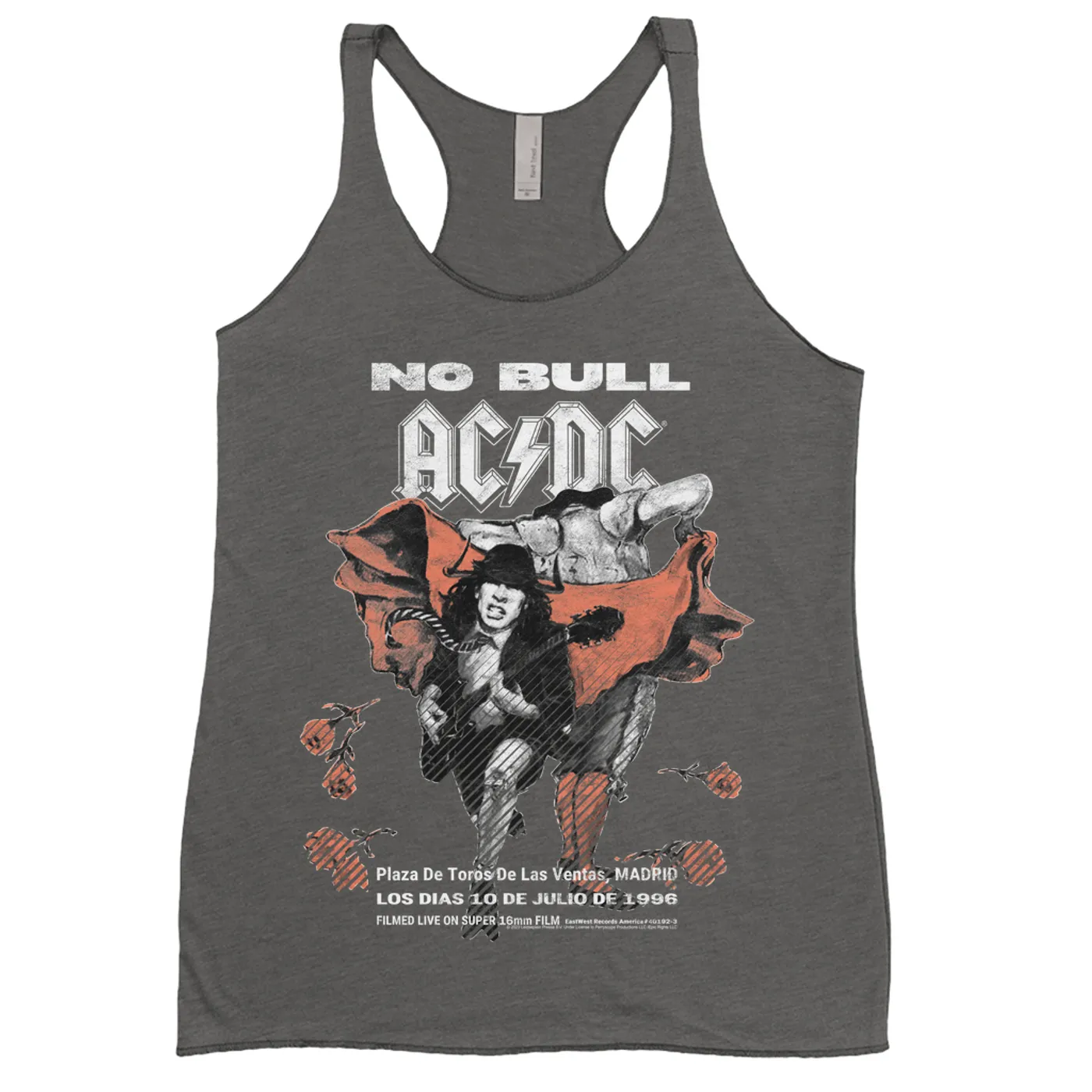 AC/DC Ladies' Tank Top | No Bull Concert Poster Image ACDC Shirt