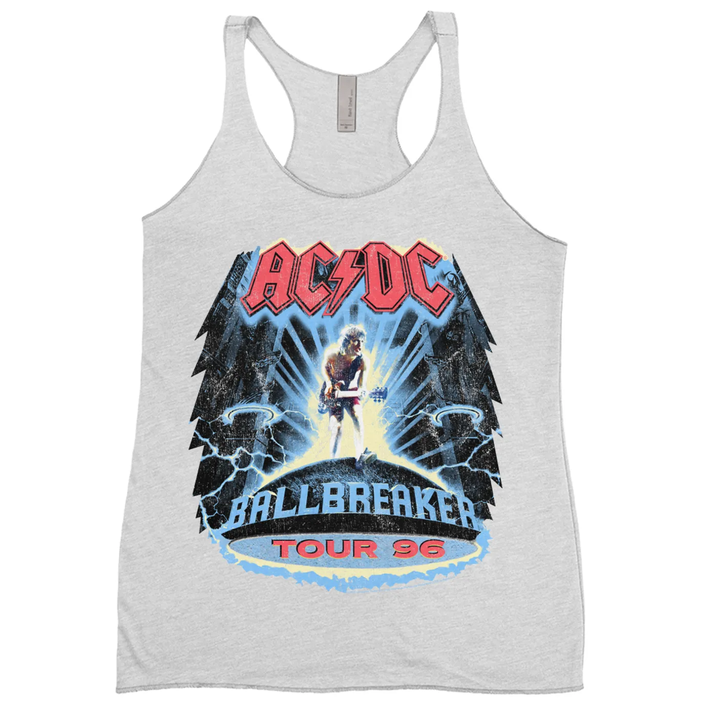 AC/DC Ladies' Tank Top | Ballbreaker Tour '96 Distressed ACDC Shirt