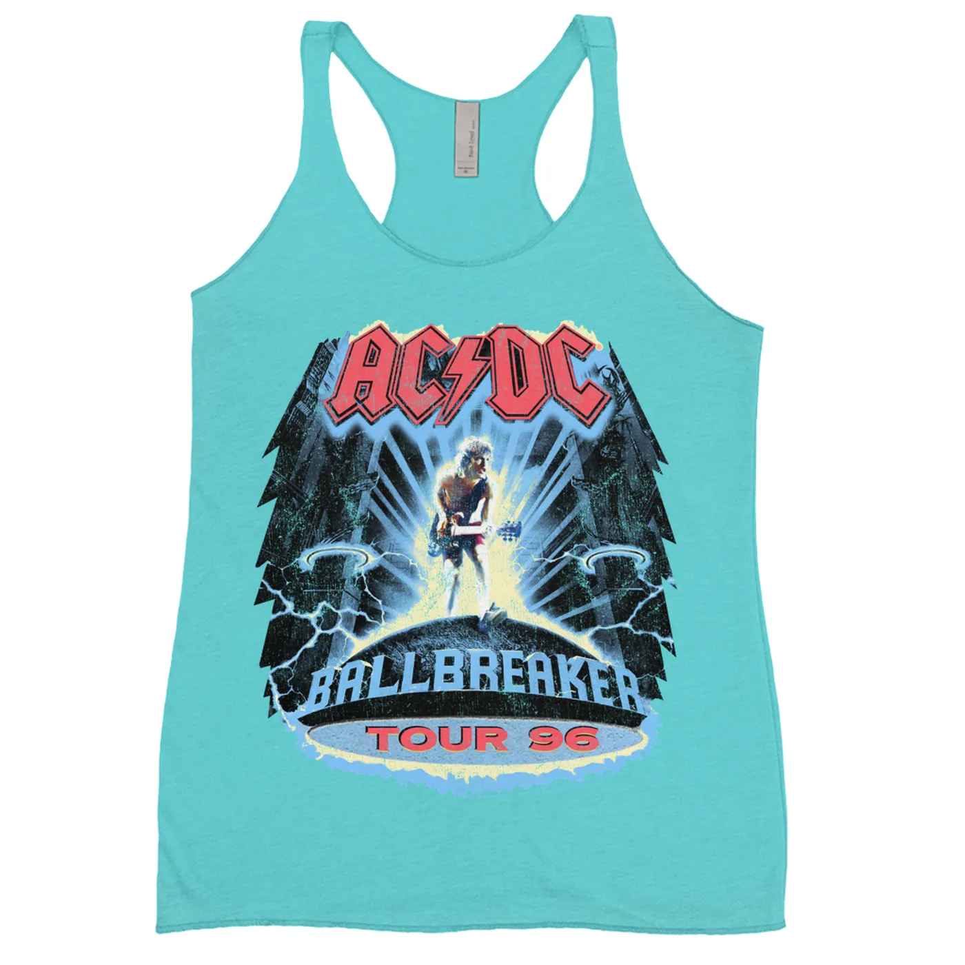 AC/DC Ladies' Tank Top | Ballbreaker Tour '96 Distressed ACDC Shirt