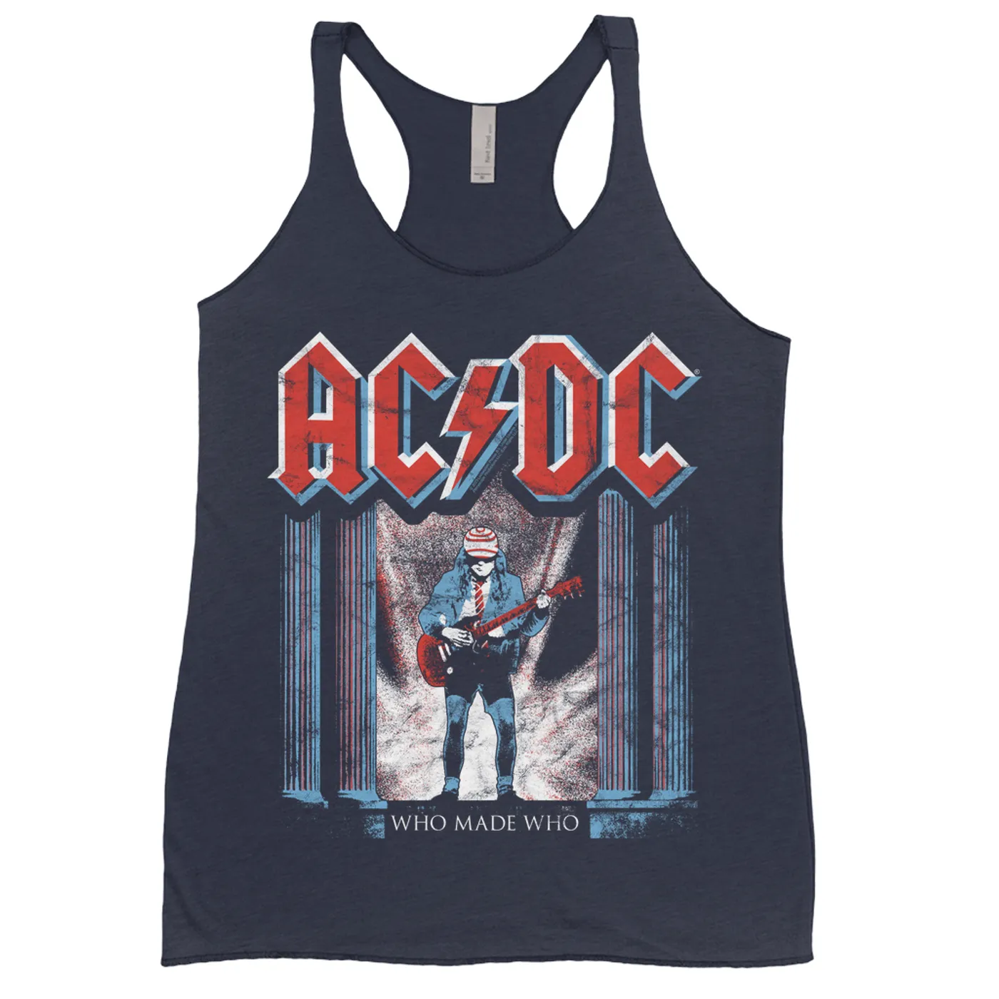 AC/DC Ladies' Tank Top | Who Made Who Red, White, Blue (Merchbar Exclusive) ACDC Shirt