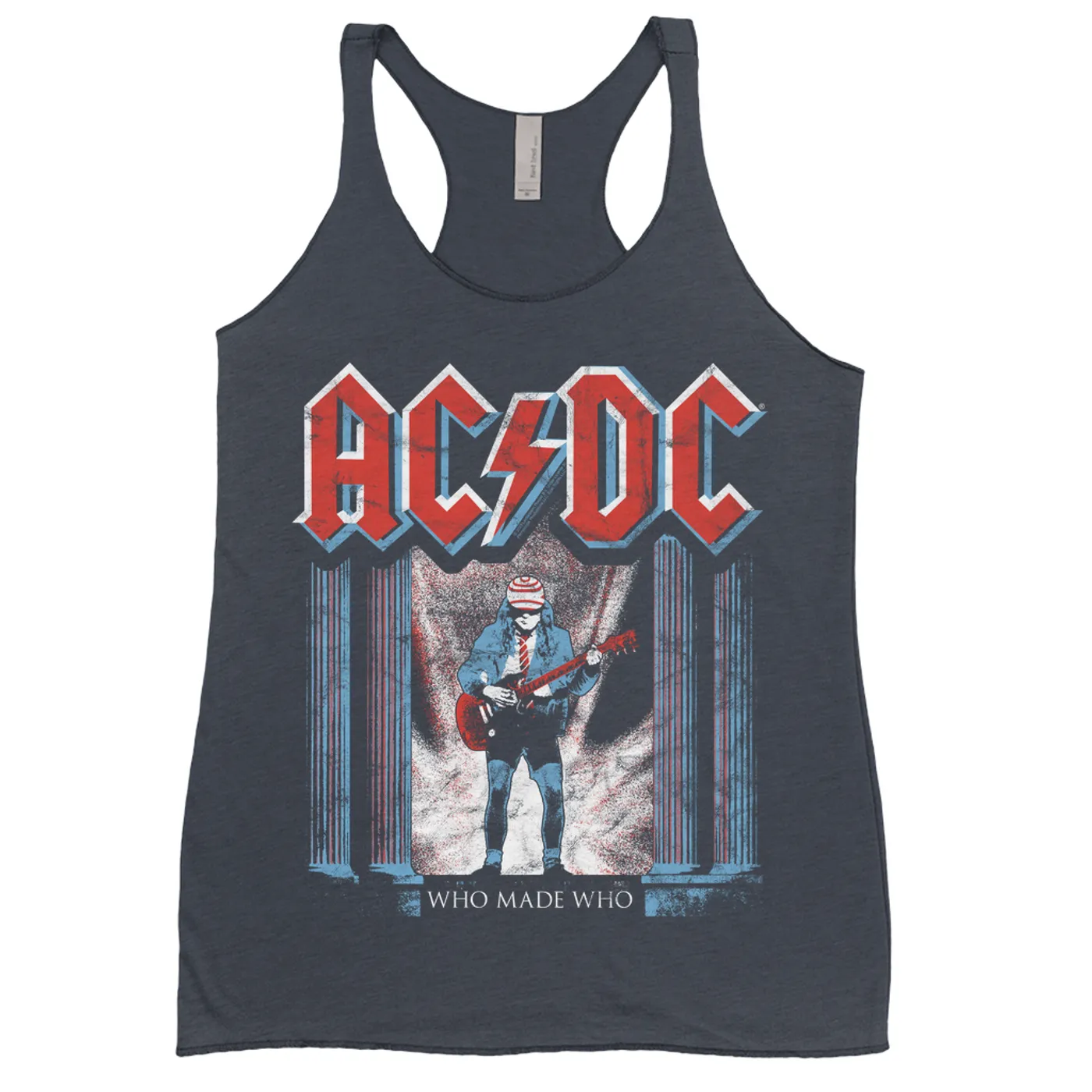 AC/DC Ladies' Tank Top | Who Made Who Red, White, Blue (Merchbar Exclusive) ACDC Shirt