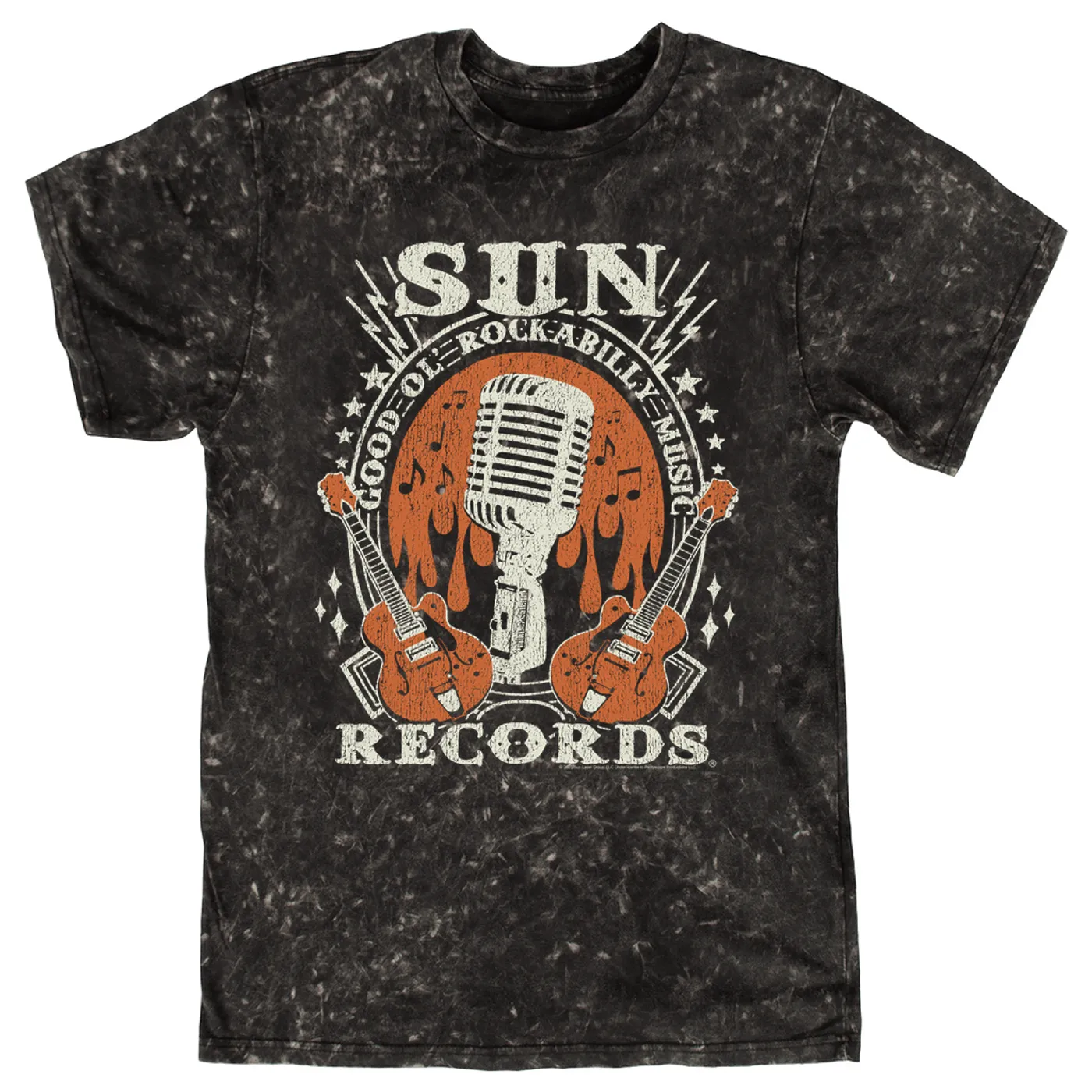 Sun Records T-shirt | Good Ol' Rockabilly Music Distressed Sun Records Mineral Wash Shirt