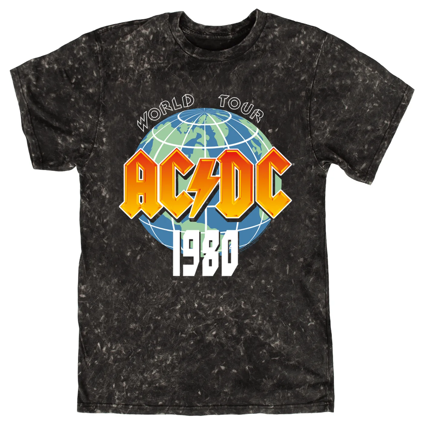 AC/DC T-shirt | 1980 Globe World Tour ACDC Mineral Wash Shirt
