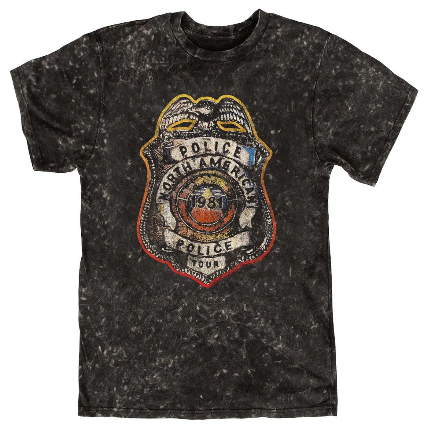 The Police T-shirt | North American Tour Police Badge (Merchbar Exclusive) The Police Mineral Wash Shirt