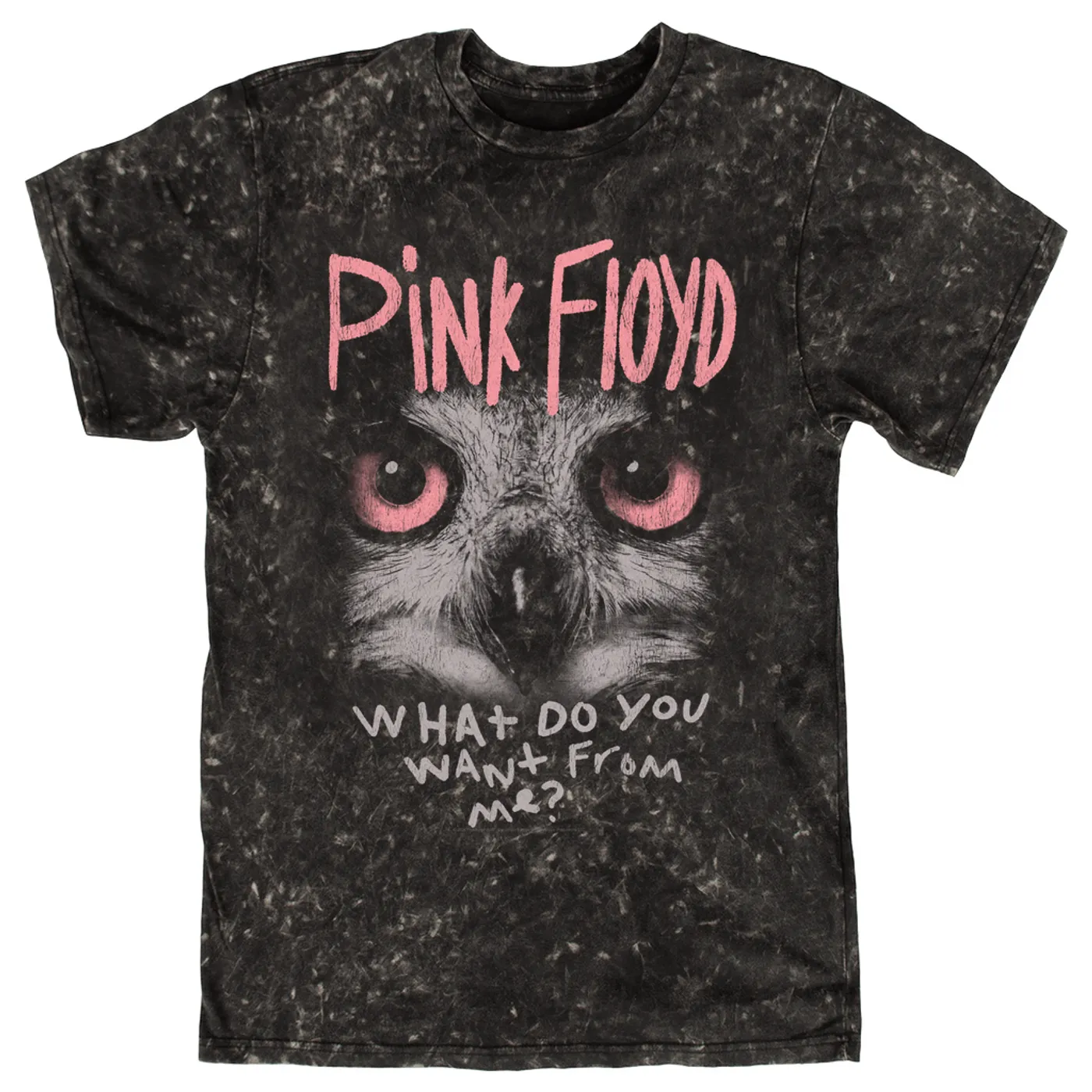 Pink Floyd T-shirt | What Do You Want From Me Design Distressed Pink Floyd Mineral Wash Shirt