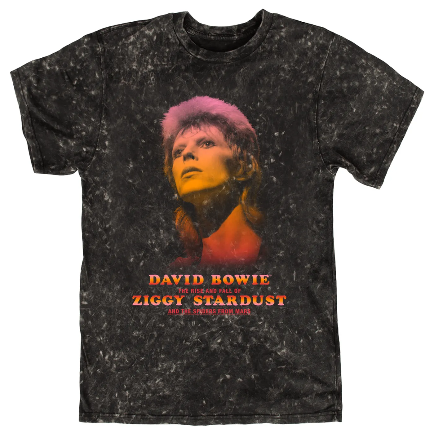 David Bowie T-shirt | The Rise And Fall Of Ziggy Stardust And The Spiders From Mars Ombre Image (Merchbar Exclusive) David Bowie Mineral Wash Shirt