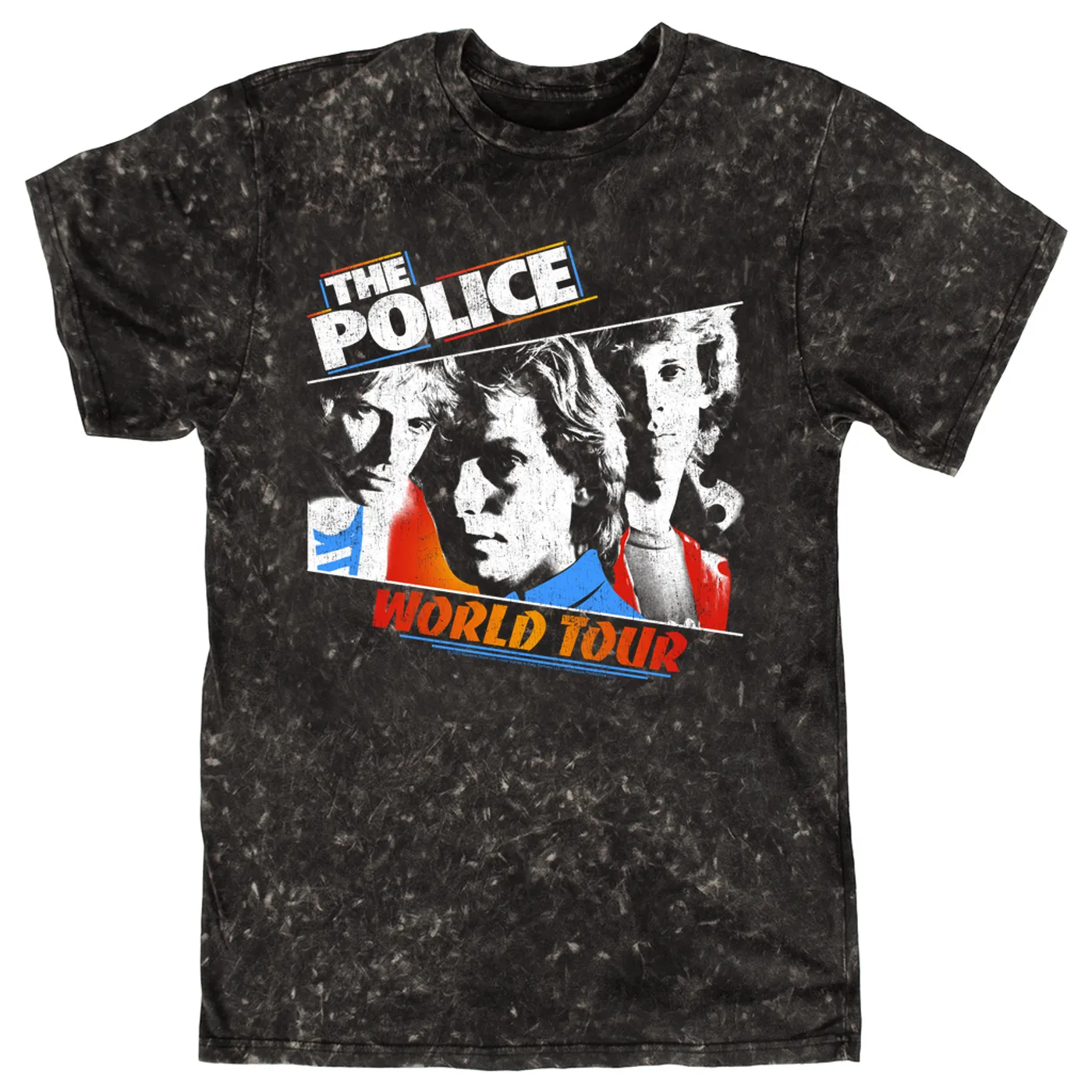 The Police T-shirt | Live In Concert World Tour (Merchbar Exclusive) The Police Mineral Wash Shirt