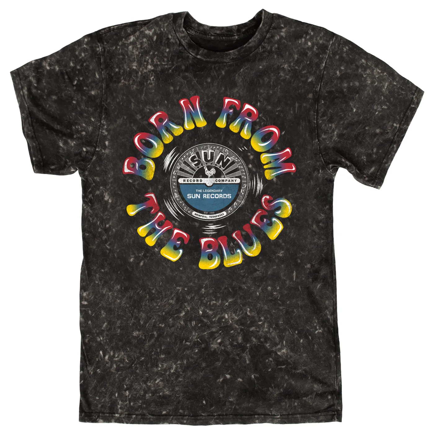 Sun Records T-shirt | Retro Record Where Blues Was Born Sun Records Mineral Wash Shirt