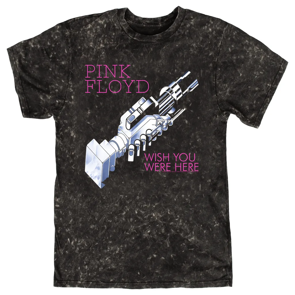 T-shirt | Neon Pink Wish You Were Here Mineral Wash Shirt