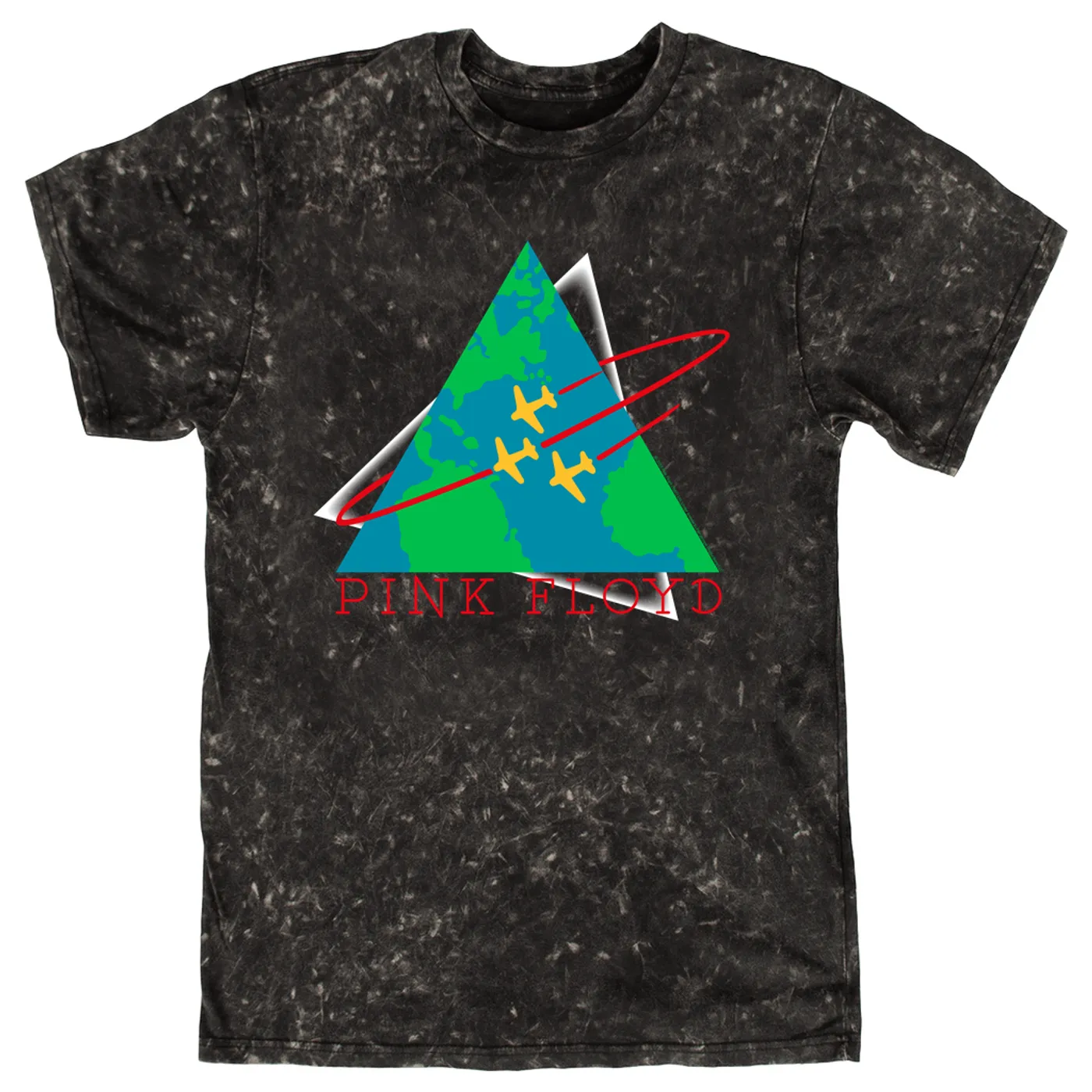 Pink Floyd T-shirt | Learning To Fly Concert Logo Pink Floyd Mineral Wash Shirt