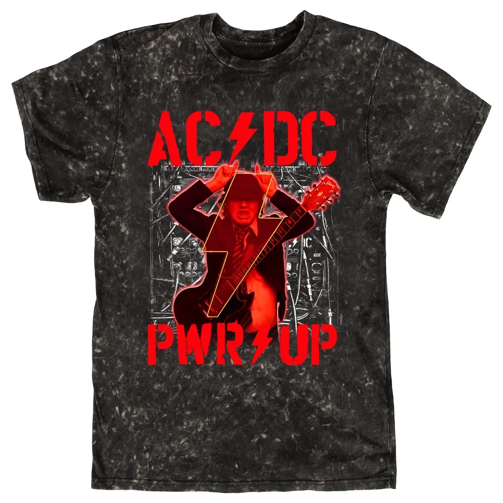 T-shirt | PWR Up Album Art With Angus Young Mineral Wash Shirt