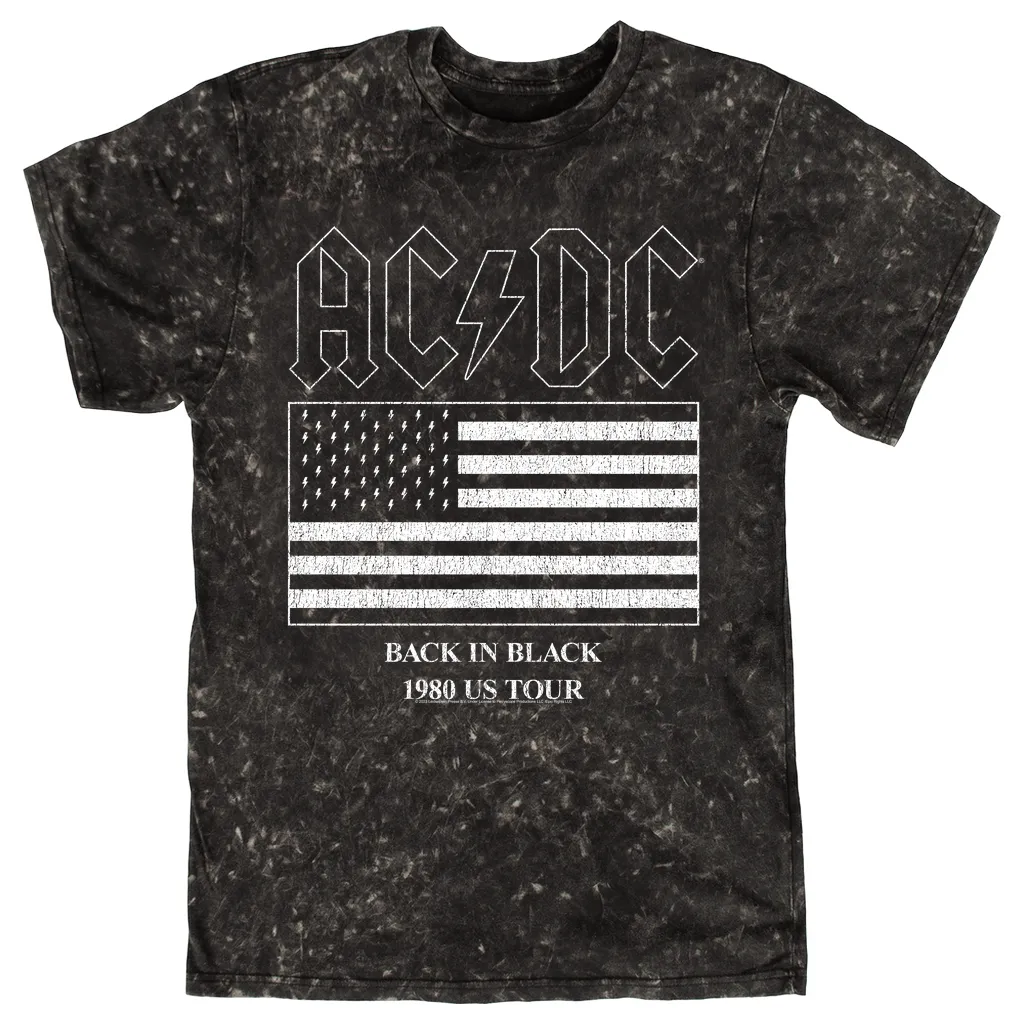 T-shirt | Back In Black Flag Tour 1980 Distressed Mineral Wash Shirt