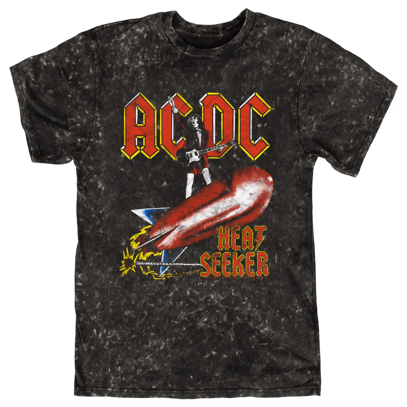 AC/DC T-shirt | Heat Seeker Album Design ACDC Mineral Wash Shirt
