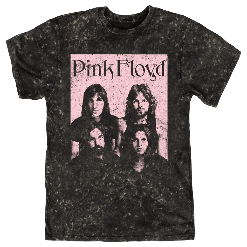 T-shirt | Pink Meddle Portrait Distressed Mineral Wash Shirt
