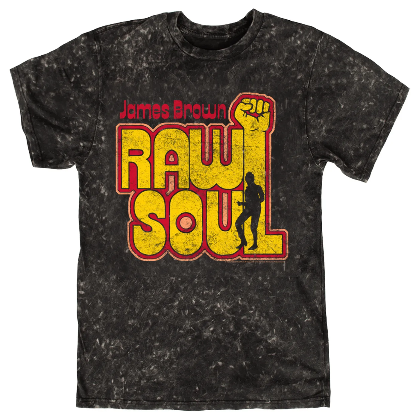 James Brown T-shirt | Raw Soul Distressed James Brown Mineral Wash Shirt