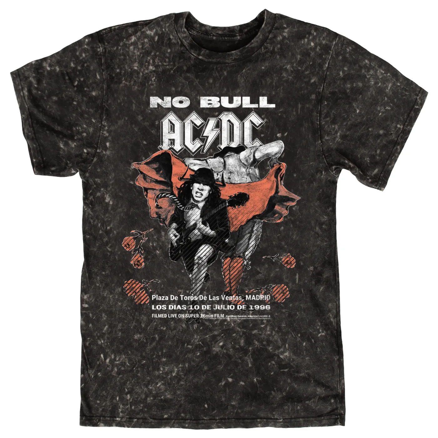 AC/DC T-shirt | No Bull Concert Poster Image ACDC Mineral Wash Shirt
