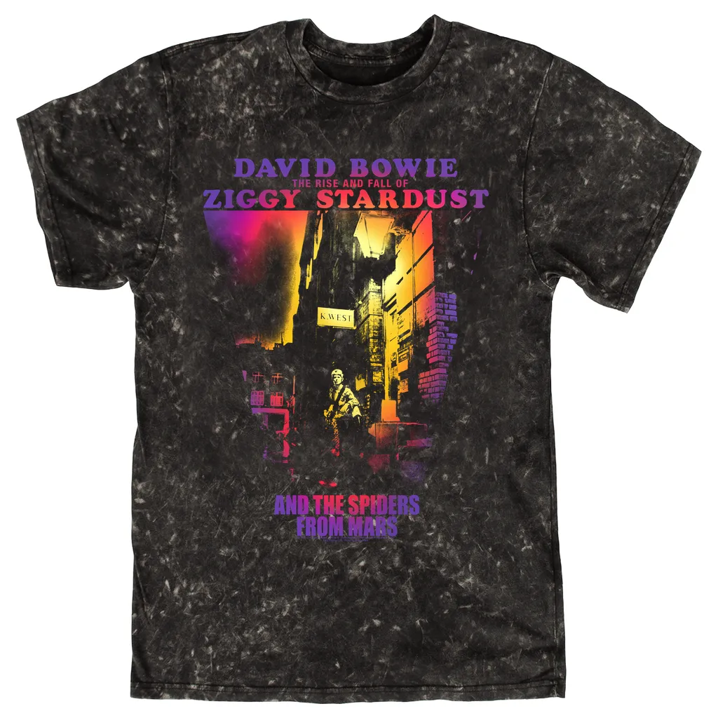 T-shirt | Rainbow Ombre The Rise And Fall Of Ziggy Stardust Mineral Wash Shirt