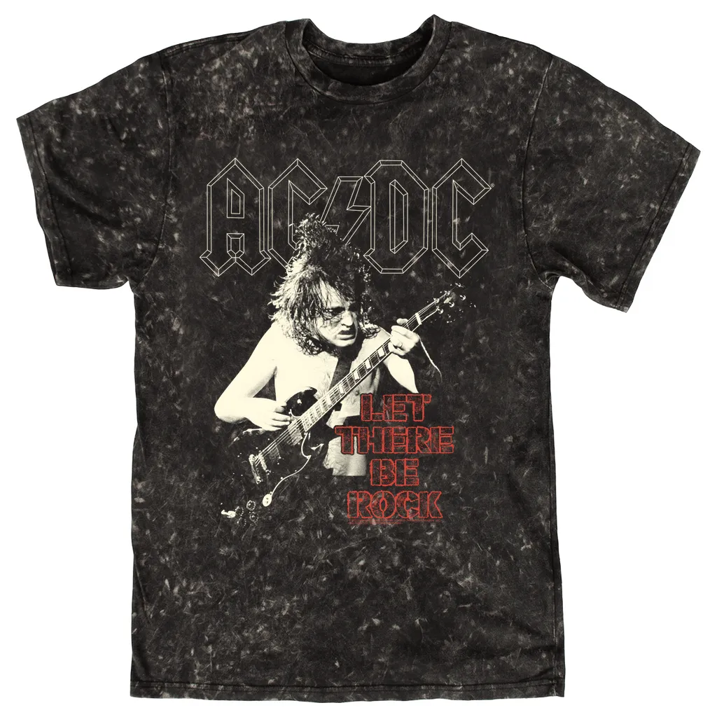 T-shirt | Angus Young Let There Be Rock Distressed Mineral Wash Shirt