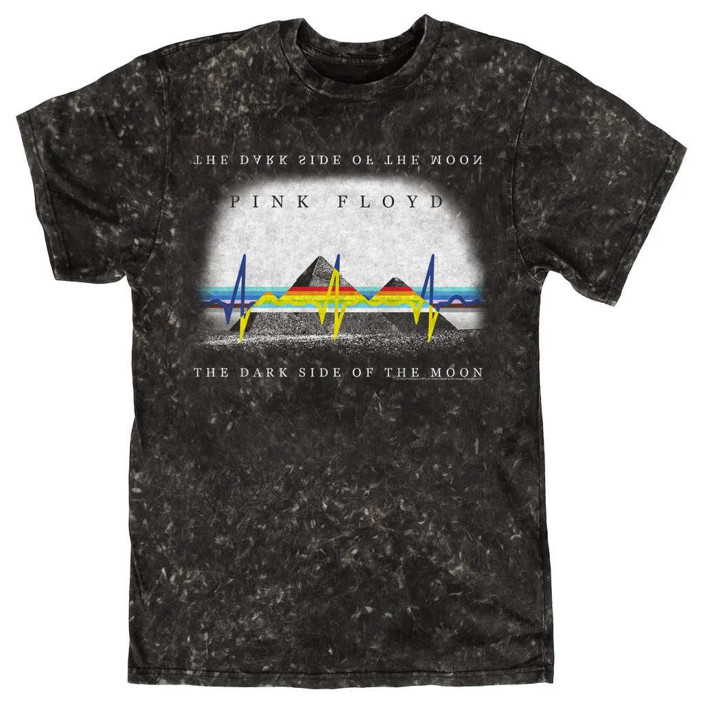 T-shirt | Dark Side Of The Moon Pyramid Reflection Distressed Mineral Wash Shirt