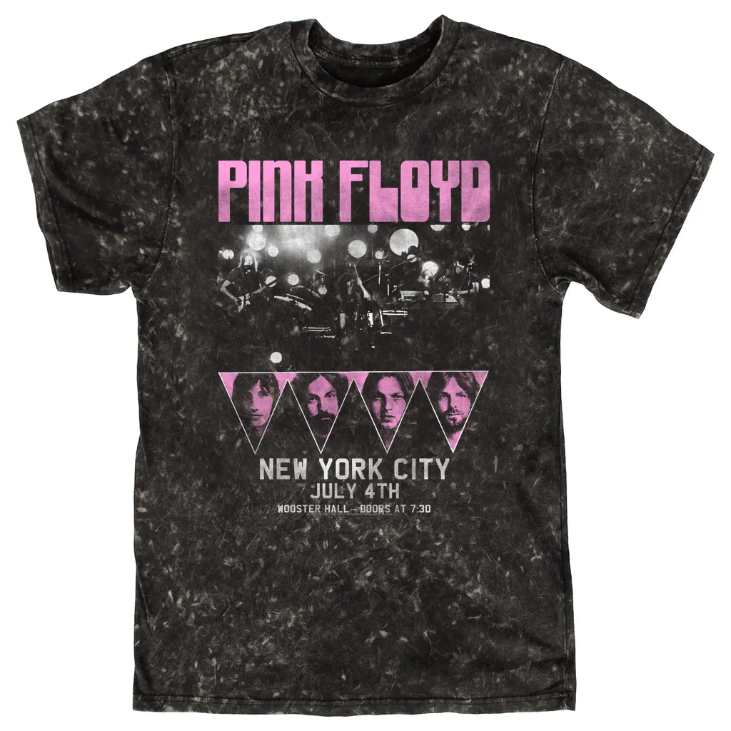 T-shirt | New York City 4th Of July Concert Poster Pink Mineral Wash Shirt