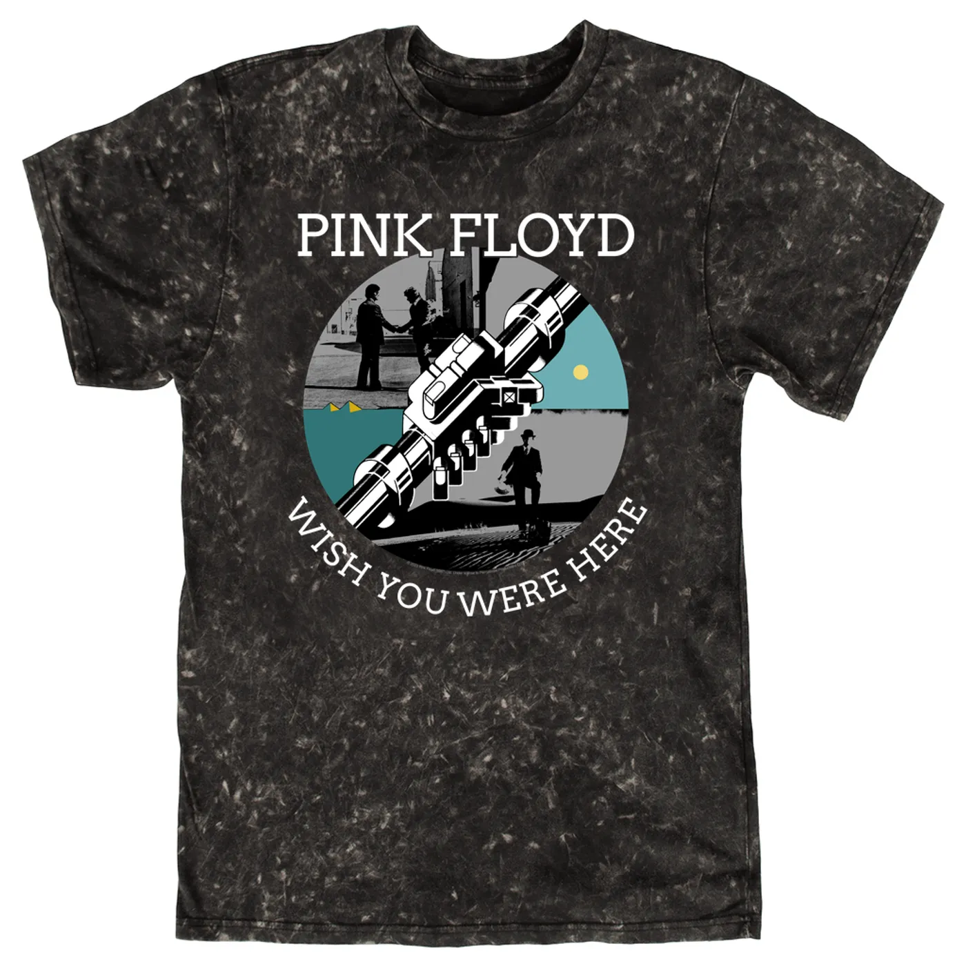 Pink Floyd T-shirt | Wish You Were Here Album Collage (Merchbar Exclusive) Pink Floyd Mineral Wash Shirt