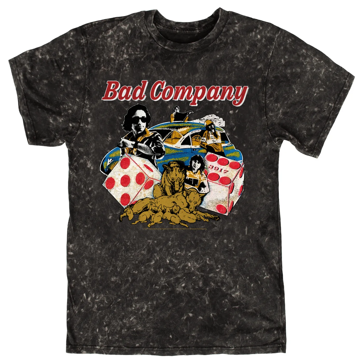 Bad Company T-shirt | Rock n' Roll Fantasy '79 Collage Bad Company Mineral Wash Shirt