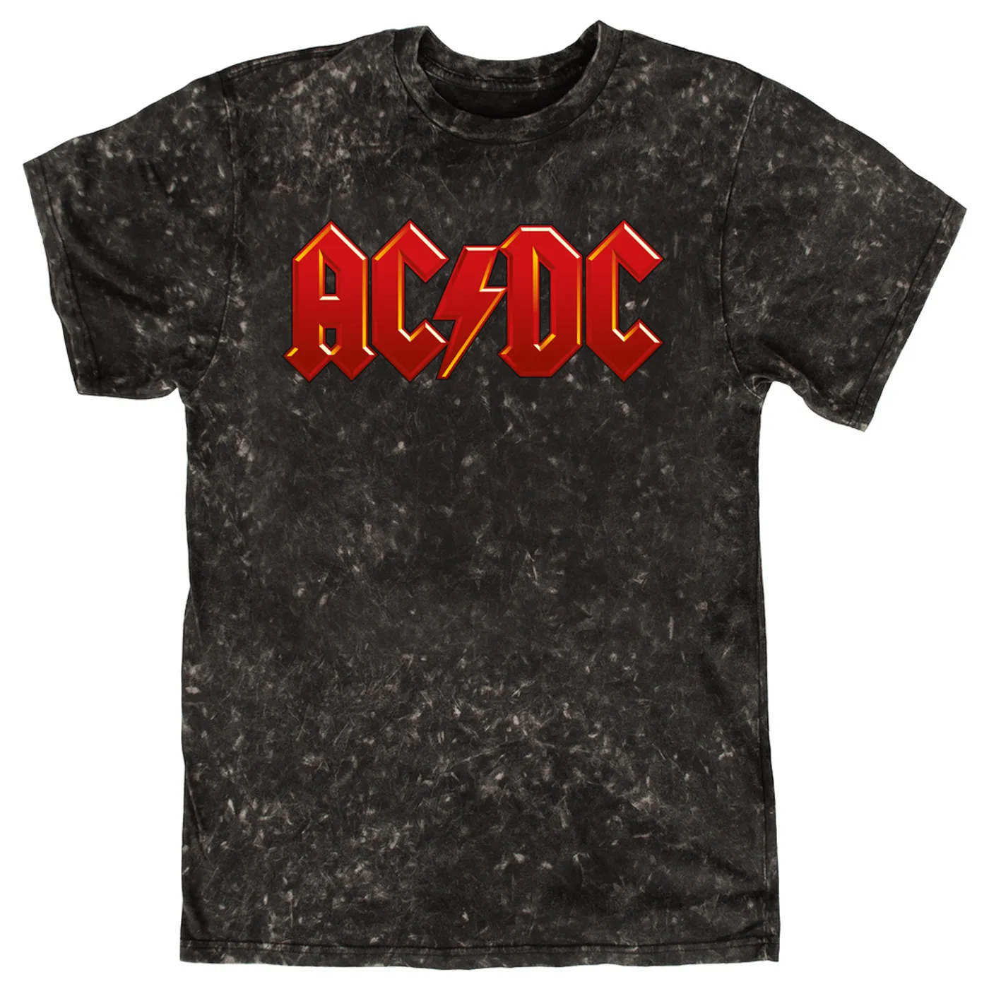ACDC T-shirt | AC/DC Classic Red and Yellow Logo (Merchbar Exclusive) ACDC Mineral Wash Shirt