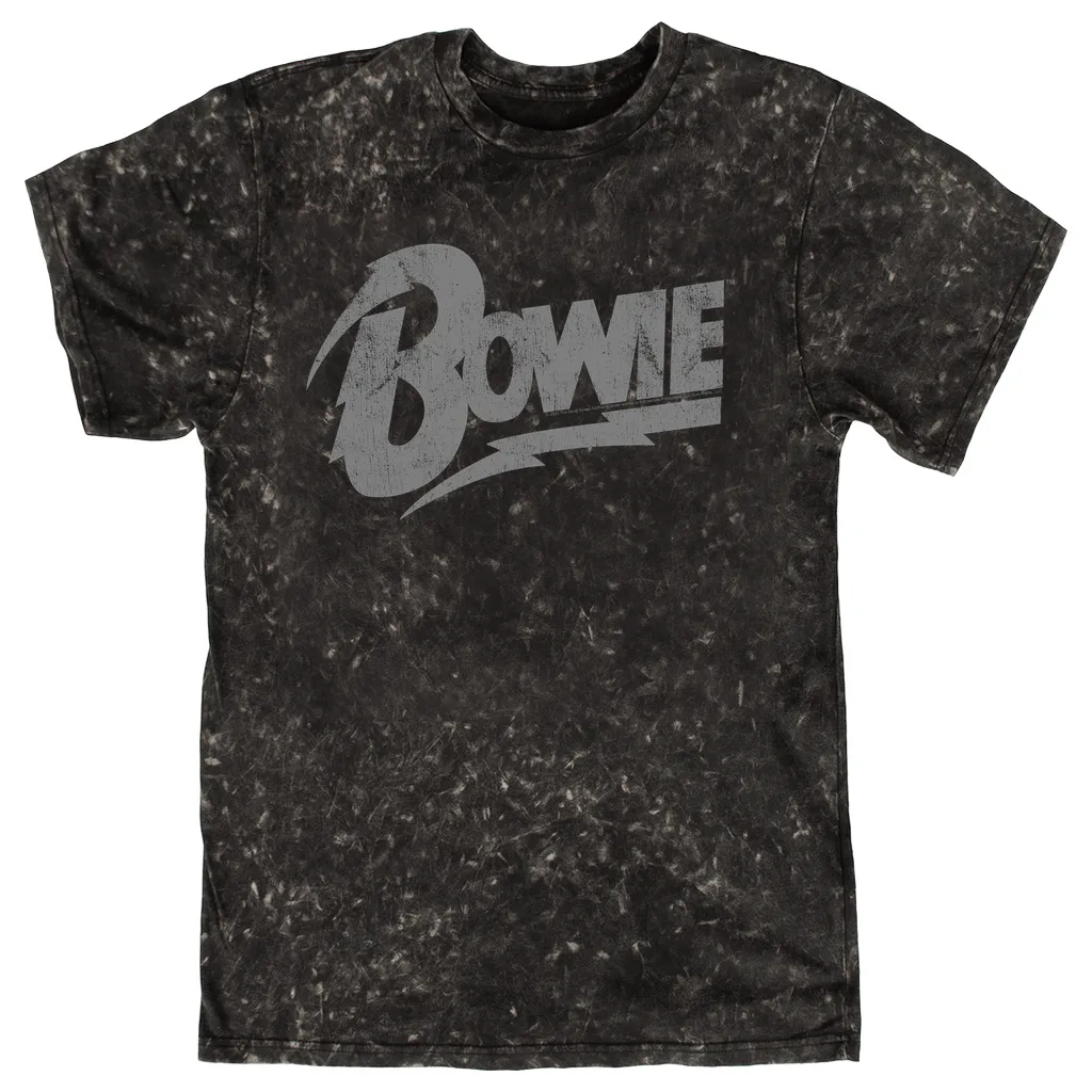 T-shirt | Vintage Bowie Silver Logo Distressed (Equineop Exclusive) Mineral Wash Shirt