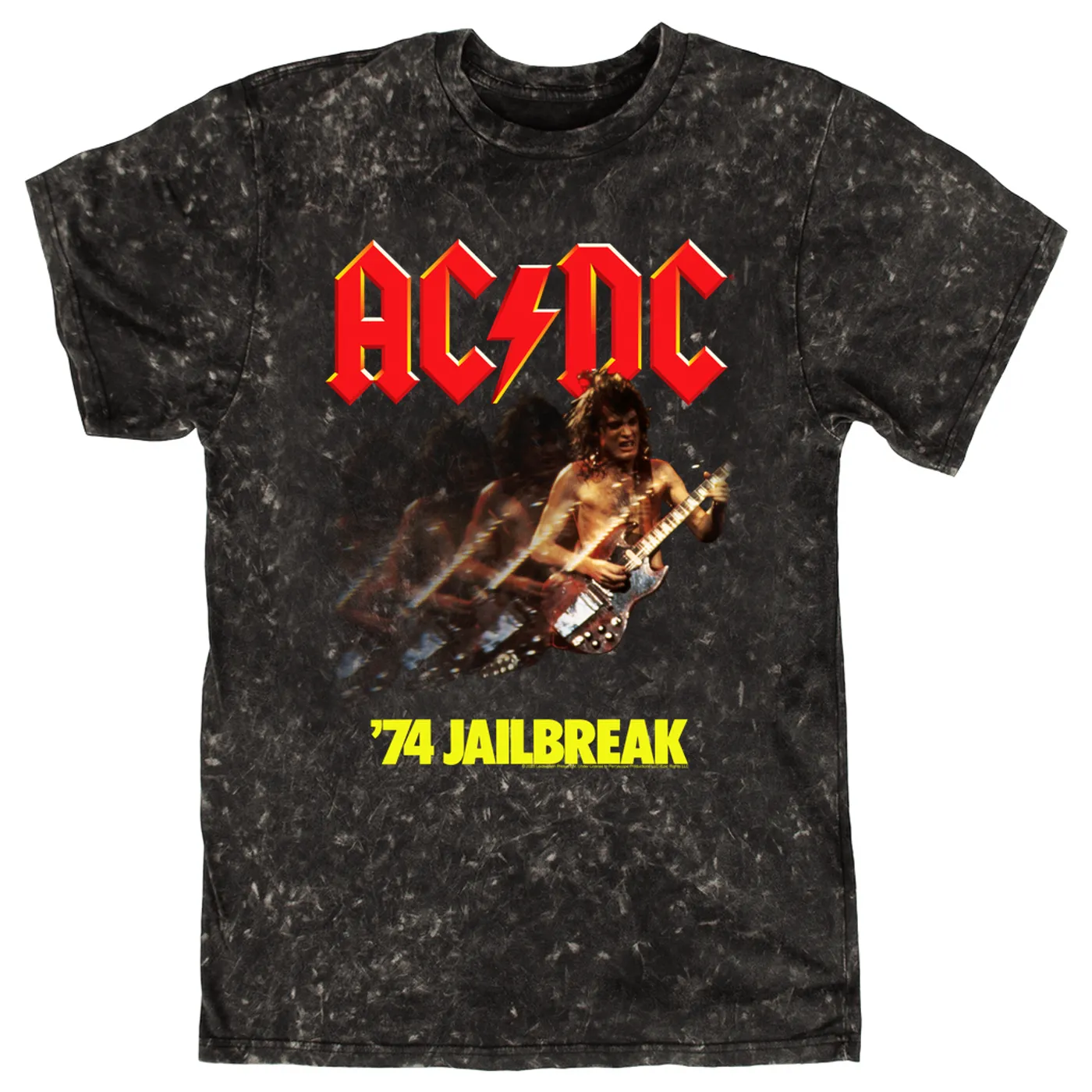 AC/DC T-shirt | JailBreak '74 Album Art (Merchbar Exclusive) ACDC Mineral Wash Shirt