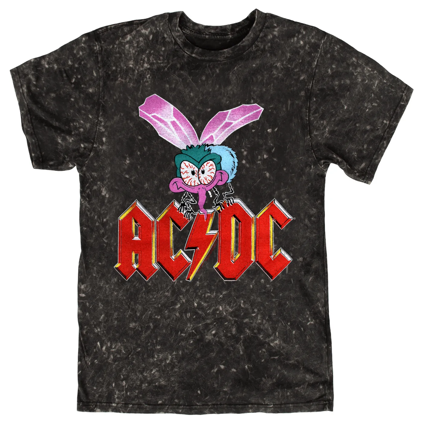 AC/DC T-shirt | Fly On The Wall Concert Tour Poster (Merchbar Exclusive) ACDC Mineral Wash Shirt