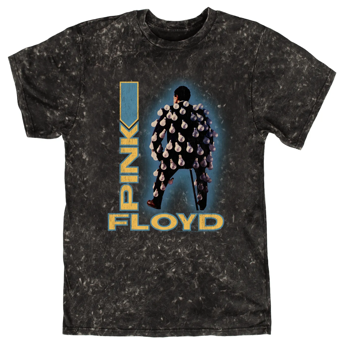 Pink Floyd T-shirt | Delicate Sound Of Thunder Mr. Light Design Distressed Pink Floyd Mineral Wash Shirt