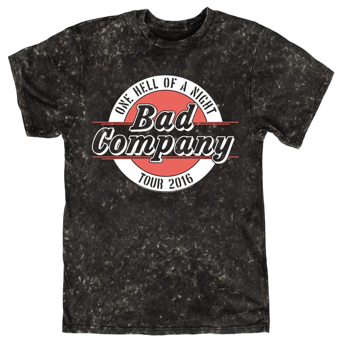Bad Company T-shirt | One Hell Of A Night 2016 Tour Bad Company Mineral Wash Shirt