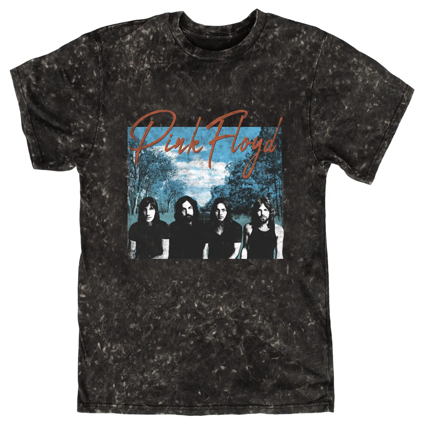 Pink Floyd T-shirt | Band Wilderness Design Distressed (Merchbar Exclusive) Pink Floyd Mineral Wash Shirt