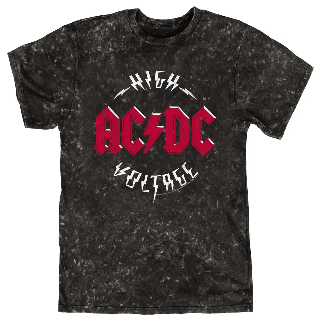 T-shirt | High Voltage Red Logo Distressed (Equineop Exclusive) Mineral Wash Shirt