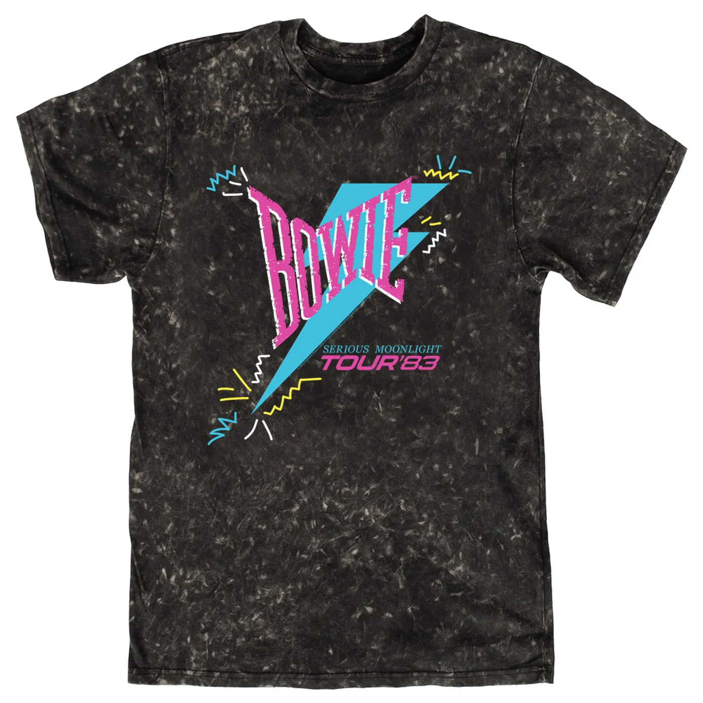 David Bowie T-shirt | Serious Moonlight Party Image (Merchbar Exclusive) David Bowie Mineral Wash Shirt